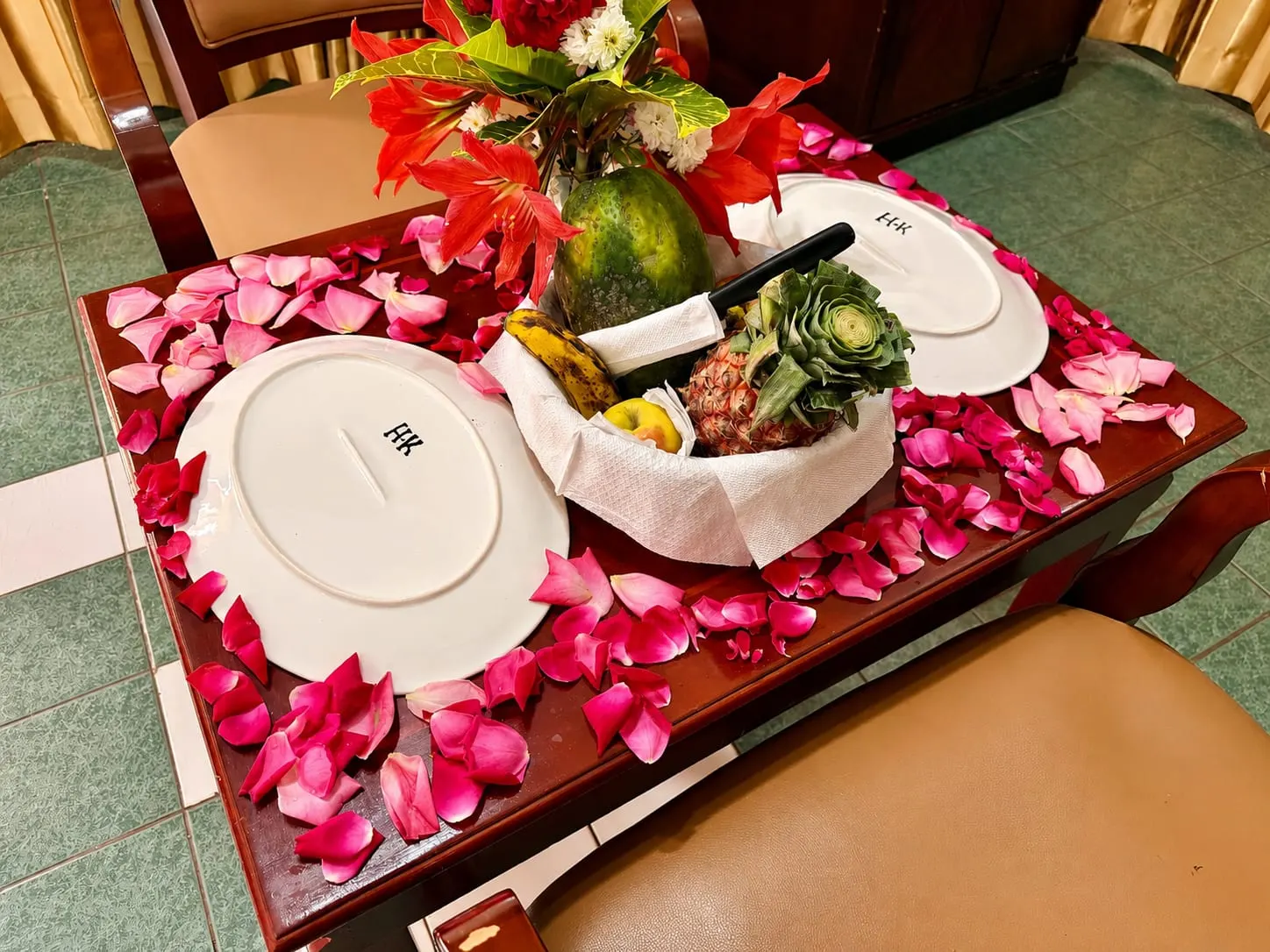 table with breakfast