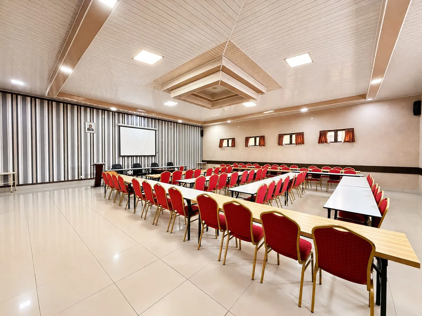 inside view of hall from left hand side view from entrance