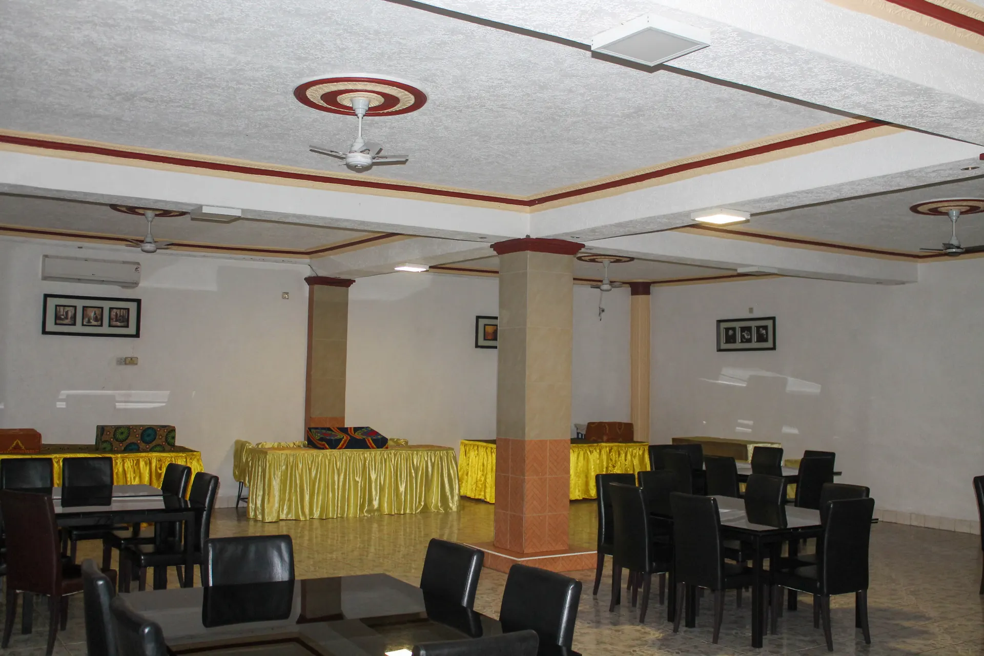 inside view of boardroom with chairs around a table
